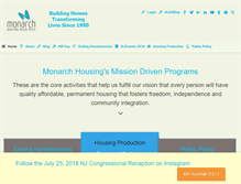Tablet Screenshot of monarchhousing.org